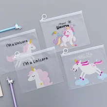 Cartoon Unicorn PVC Document Bag Pink Transparent File Folder Kawaii Stationery Organizer for Girls Nice Office School Gift Cartoon Unicorn PVC Document Bag Pink Transparent File Folder Kawaii Stationery Organizer for Girls Nice Office School Gift