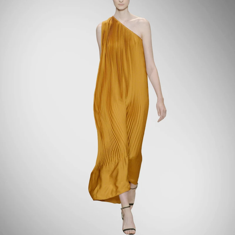 Vestidos de fiesta limited natuurlijke geen one-schouder solid office dress de nieuwe zomer dress lange van hoge end schuine Vestidos de fiesta limited natuurlijke geen one-schouder solid office dress de nieuwe zomer dress lange van hoge end schuine