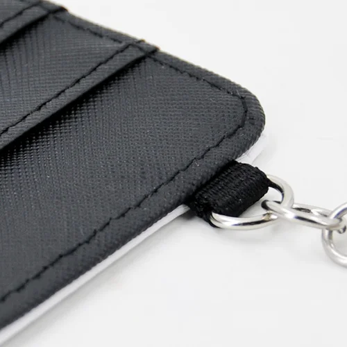 coated photo polyester leather card holder