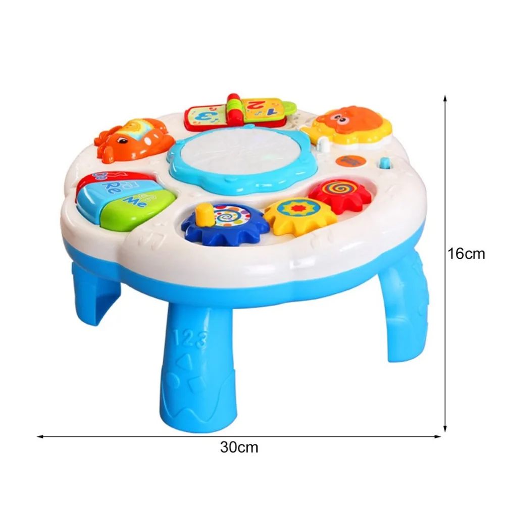Красочный ребенок музыка обучающий стол многофункциональный игровой стол для малышей Свет Звук Ранние развивающие игрушки для детей 3