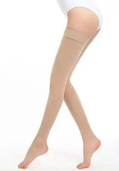 Pаспродажа Новые профессиональные компрессионные чулки для женщин с варикозным расширением вен, длиной до бедра 25 30 мм рт. Ст.