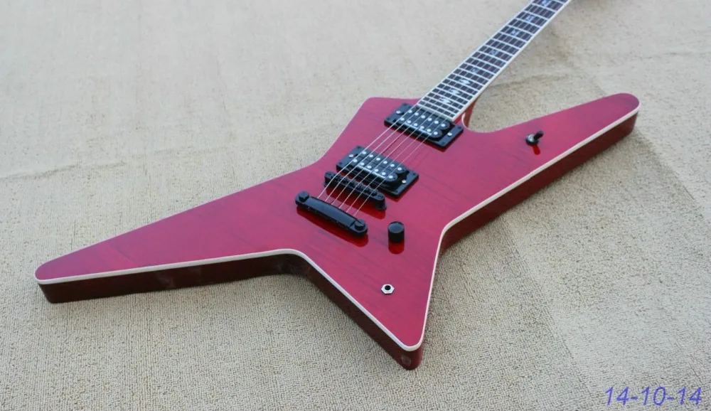 Лучшая гитара explorer специальная форма электрическая see thru red ebony fingerboard