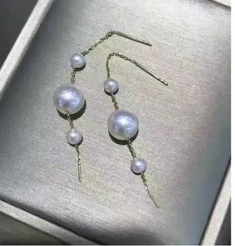 

free shipping>>>>noble jewelry baroque kasumi White Pearl Earrings 925silver