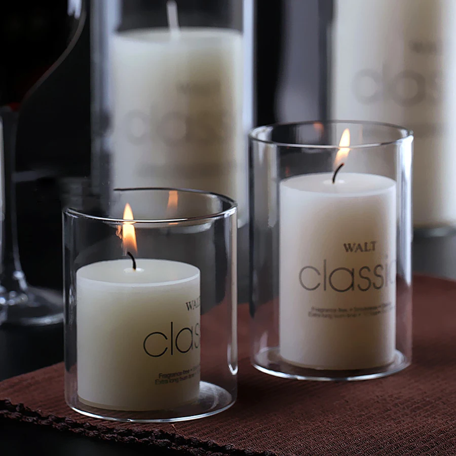 Nordic Decoration Home Candlestick Christmas Candle Holder Glass Center