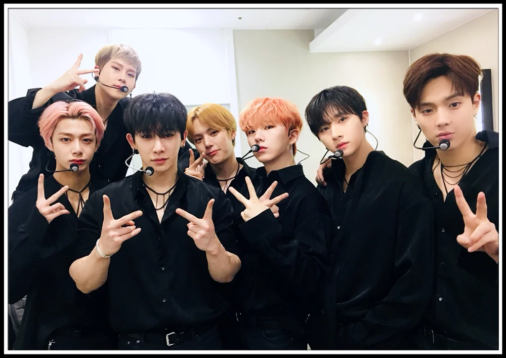 Новые постеры MONSTA X в Корейском стиле плакаты из белого картона прозрачные принты