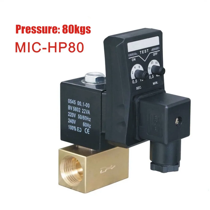 Temporizador Elétrico Automático Válvula de Água Solenóide Eletrônico Válvula Drenagem 80 Barra para Compressor ar Condensado Dn15