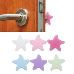 Морская звезда Форма Дверной замок Защитная Наклейка утолщение Mute ручка двери защитные бамперы буферная защита предохраняющие вставки