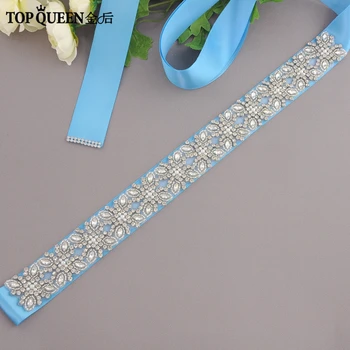 

TOPQUEEN S187 Free Shipping STOCK Rhinestones Pearls Wedding Belts Bridal Belts Sashes Bridal Wedding Sashes Belts Fast Shipping