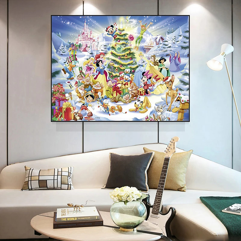 Полная Алмазная картина DIY 5D мультфильм Рождественская елка вышивка крестиком Алмазная вышивка Стразы Алмазная мозаика украшение комнаты