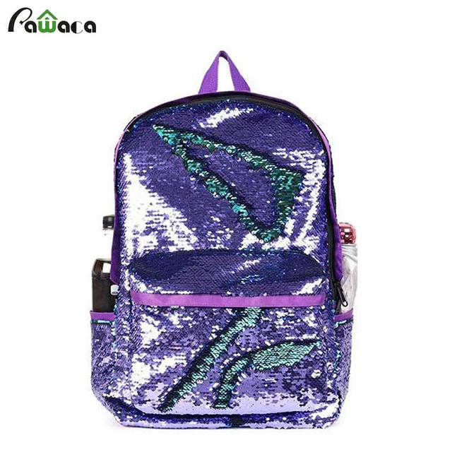 ajedrez cine Verter Mochilas reversibles de sirena con lentejuelas para niñas, bolso de hombro  con purpurina única, mochila escolar informal para mujer 2018 - AliExpress