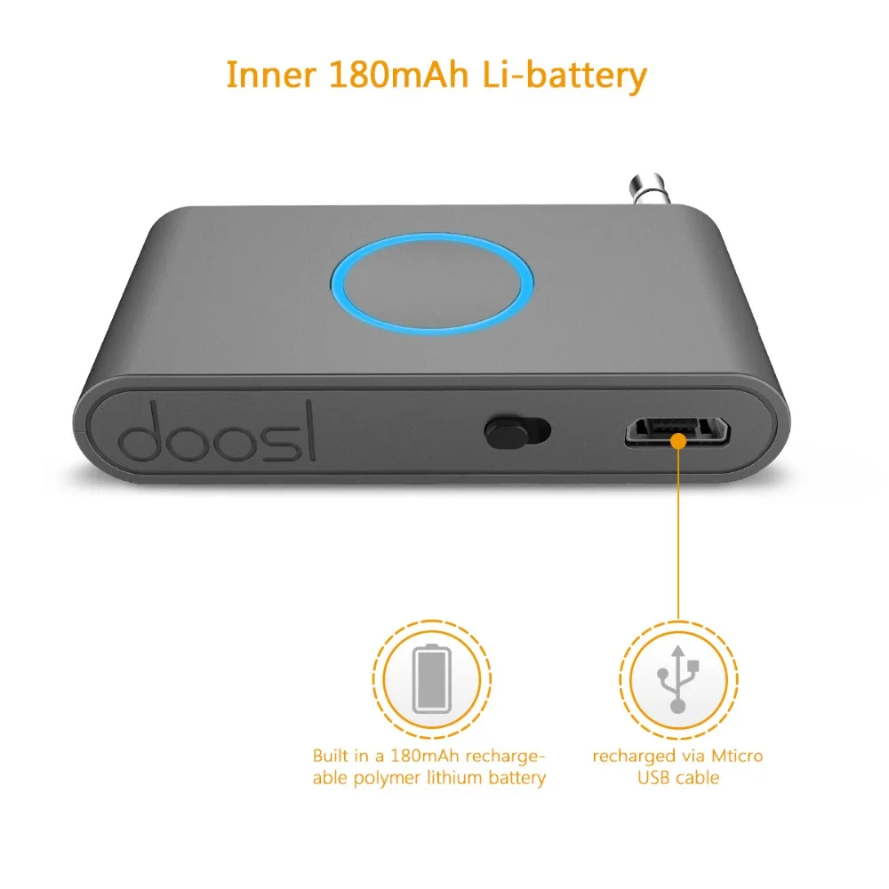 Bluetooth приемник 4,1, Doosl Bluetooth 4,1 портативный беспроводной музыкальный приемник аудио адаптер для аудио стерео динамик и автомобильный комплект