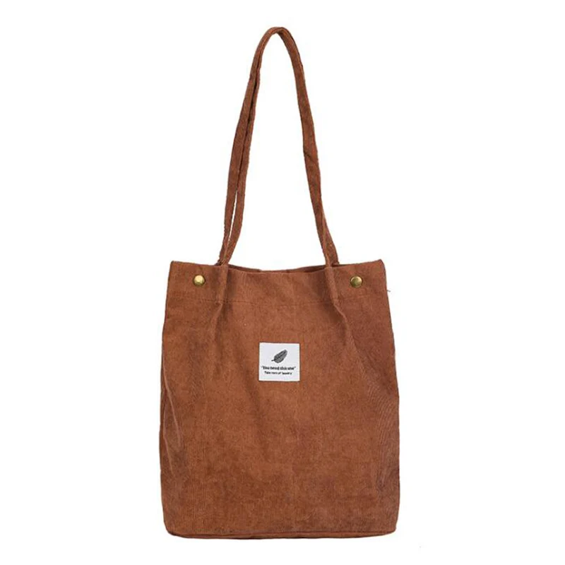 High Capacity Women Corduroy Tote Ladies Casual Solid Color Shoulder Bag Foldable Reusable Women Shopping Beach Bag High Capacity Women Corduroy Tote Ladies Casual Solid Color Shoulder Bag Foldable Reusable Women Shopping Beach Bag