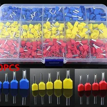 720pcs a lot twins Dual Bootlace Ferrule teminator Kit Electrical Crimp Dual entry cord end wire terminal connector TE
