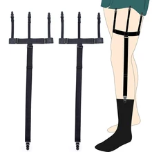 Человек женские подвязки Рубашка Остается юбка держатель женская Тыква пряжки рубашка брекеты упругой форма ремень Рубашка Подвязки 2 шт./пара