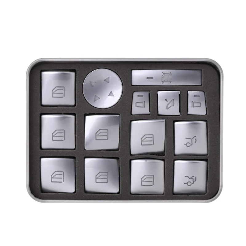  Car Window Glass Lift Button Sticker For Mercedes Benz A B C E GLA CLA GLK GL ML GLE Class