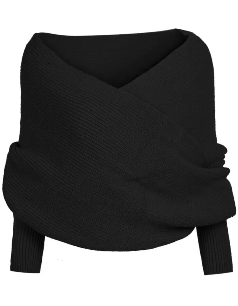 Женский черный вязаный пуловер на шнуровке, свитер, женский эластичный джемпер с длинным рукавом, повседневный осенне-зимний вязаный пуловер - Цвет: Черный