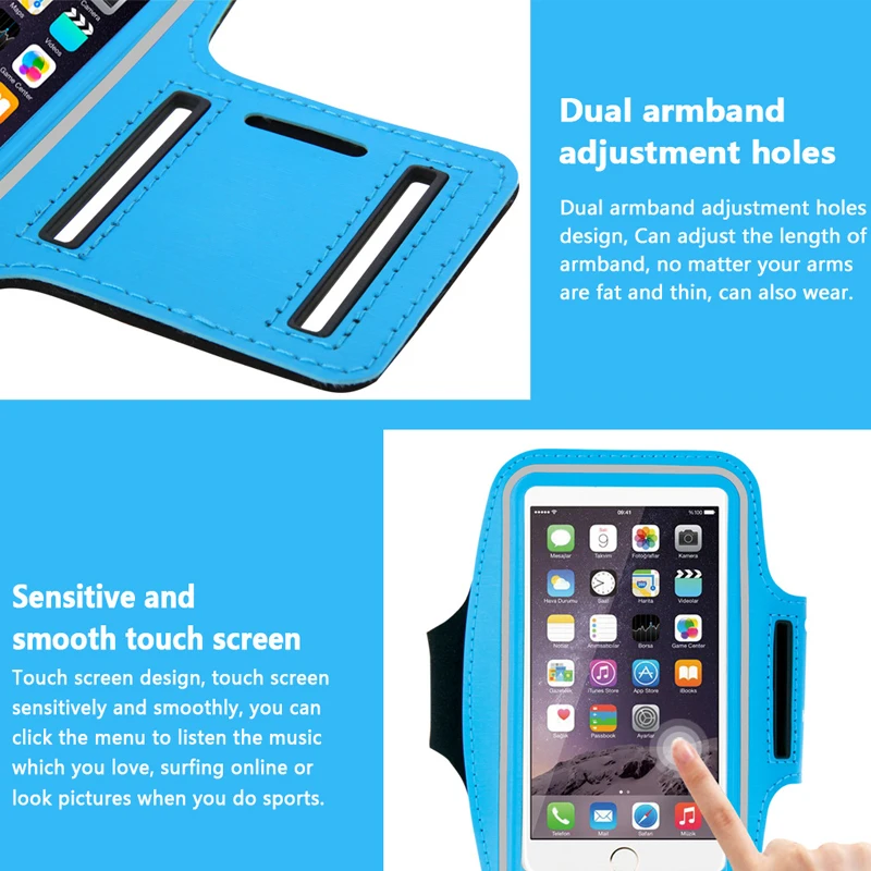 Ponsel Ban Lengan 5.5 Inch Ponsel Case untuk Iphonex X 8 7 6 6 S Plus Case Olahraga Ban Lengan Handphone Belt cover Menjalankan Gym Bag Case