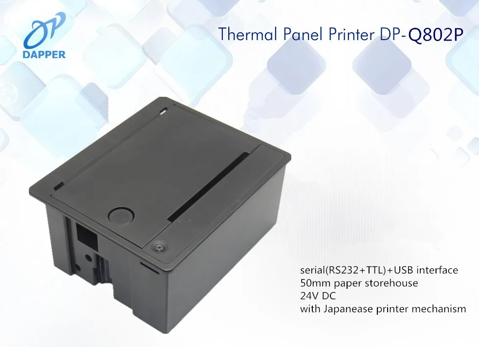 80 мм Тепловая Embedded принтер с японским печатающей головки DP-Q802P без адаптера питания