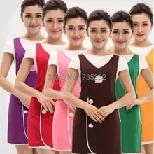 Рабочий платье-передник для мужчин и женщин Кофе Ресторан Кухня официант комбинезоны сарафан чайный торт магазин может повесить фартук на шею