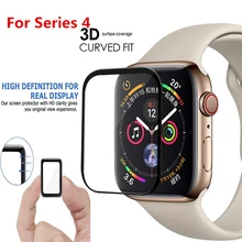 BUMVOR 3D Full Cover Tempered Glass For Apple Watch band 38mm 42mm 40mm 44mm Screen Film Protector 9H for iWatch Series 4/3/2/1