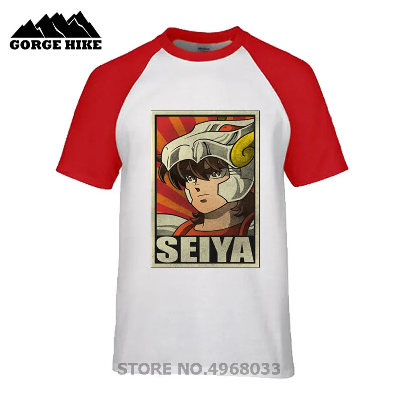 

New Clothing Pure Cotton O Neck Men T Shirt Cheap The Knights of the Zodiac Ikki Phoenix Saint Seiya Short Sleeve T-shirt Male