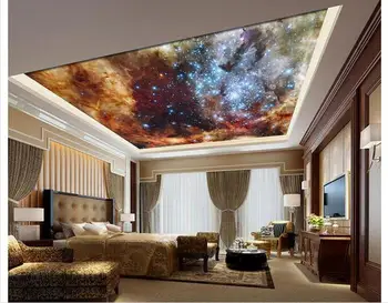 

Customized 3d photo wallpaper 3d ceiling wallpaper murals European-universe planet condole top wall paper 3d room wallpaper