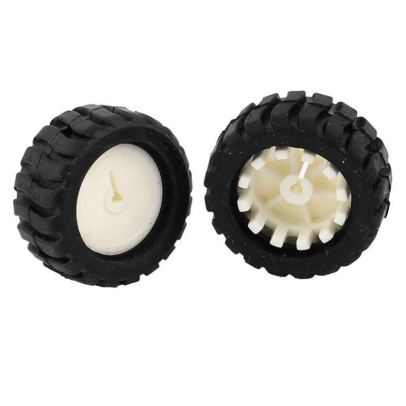 

2 Pcs RC Toy Car Robot Vehicle Rubber Cover Wheel DIY 43mm Dia Rims