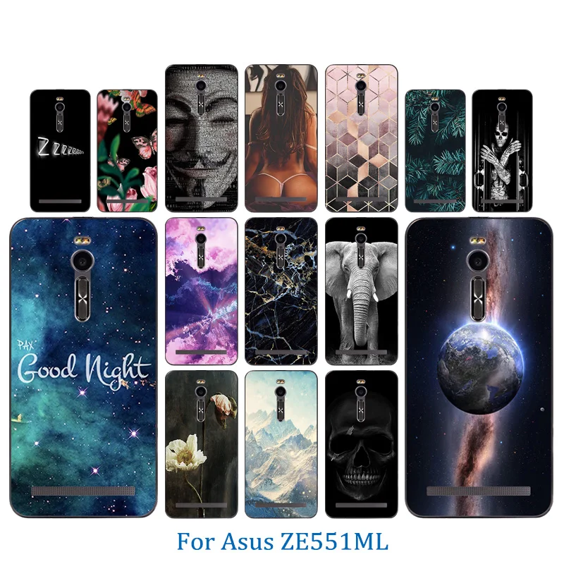 Phone Case for Asus Zenfone 2 ZE551ML High Quality Hook Pattern Soft Silicon Slim Back Cover ASUS ZE550ML Full Protect Shell |