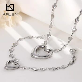 

Kalen Fashion Jewelry Sets For Women All Heart Necklaces & Bracelets Sets Bijoux Femme Wedding Jewelry Sweetheart Romantic Gifts