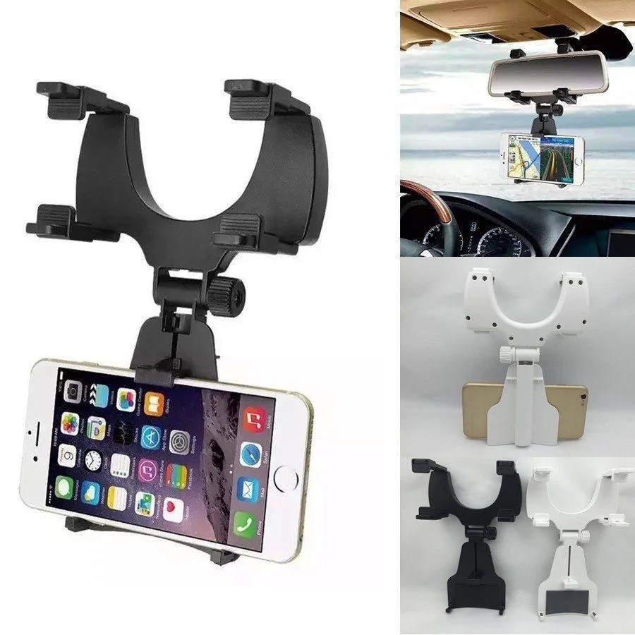 Car Auto Rearview Mirror Mount Cell Phone Holder Bracket Stands Cradle