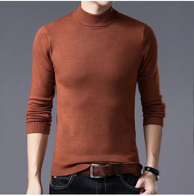 MRMT 2018 бренд зима новый мужской свитер трикотажные рубашки чистый цвет полу-водолазка свитер пуловер для мужской свитер Одежда