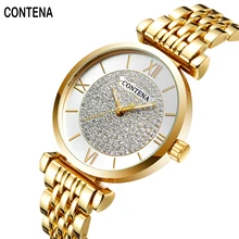 CONTENA Mulheres relógios Senhoras relógios de Luxo famosa marca de Relógios movimento Japão o women’Wrist Relógios Relogio Femininos