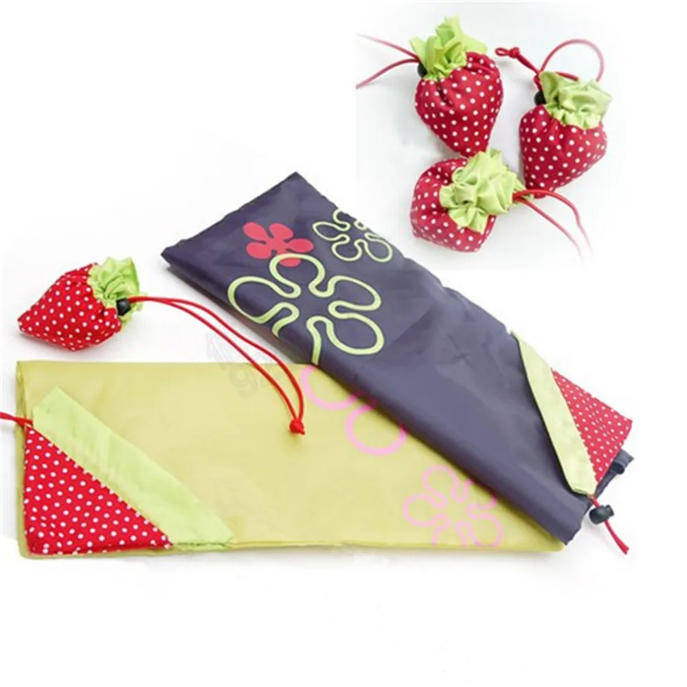 1pc Hot Sale Nylon Folding Reusable Eco Grocery Tote Shopper Strawberry Storage Handbag Shopping Good Helper CX673841 1pc Hot Sale Nylon Folding Reusable Eco Grocery Tote Shopper Strawberry Storage Handbag Shopping Good Helper CX673841