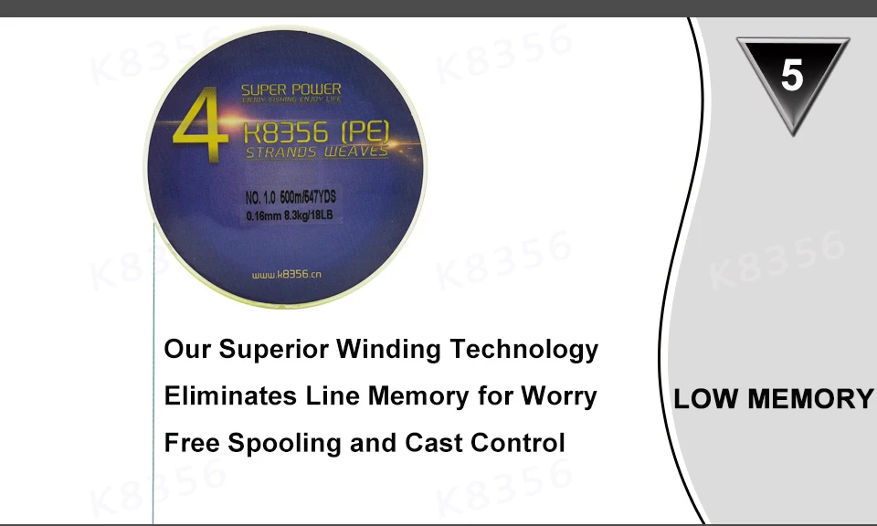 K8356 500M547Yards 4 Stands PE Line Braided Fishing Line 100% PE Multifilament Fishing Line Super Strong High Quality 15LB-50LB (13)