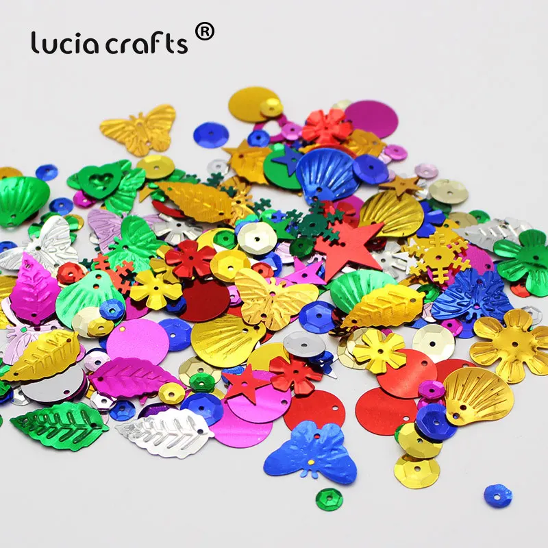

Lucia crafts 20g/bag Mixed color Rainbow Cup Sequin confetti for Wedding Party Home Decoration Materials D0103