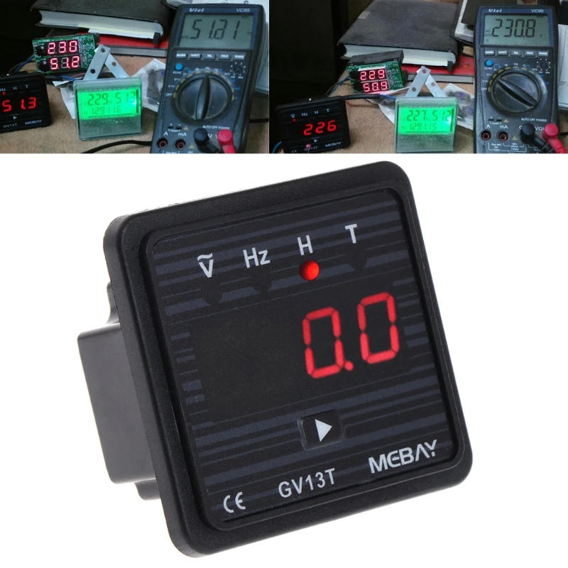GV13T AC220V дизель-генератор Цифровой вольтметр частота час тестовая Панель метр #0615
