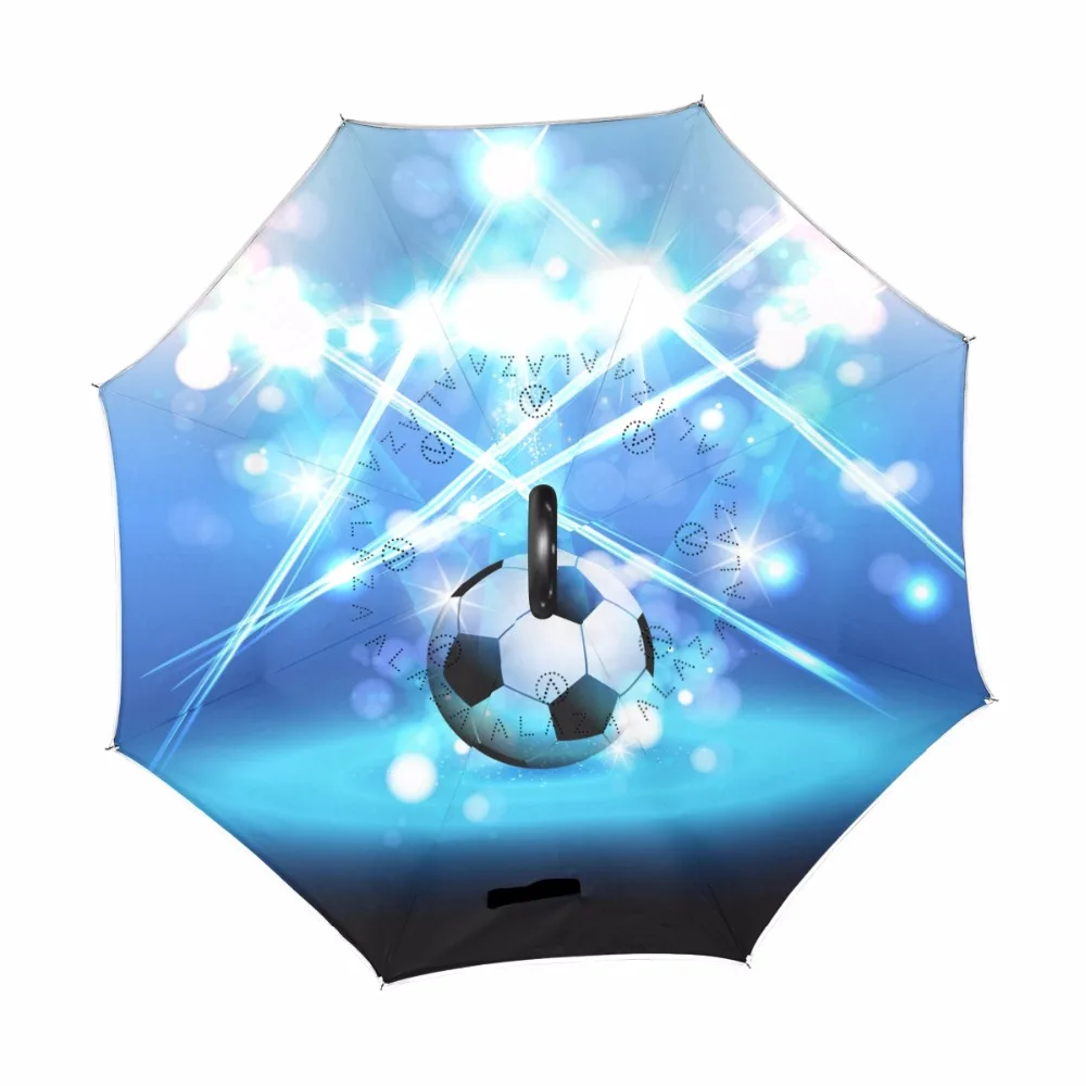 Soccer Windproof Reverse Folding Double Layer Fluorescent Strip
