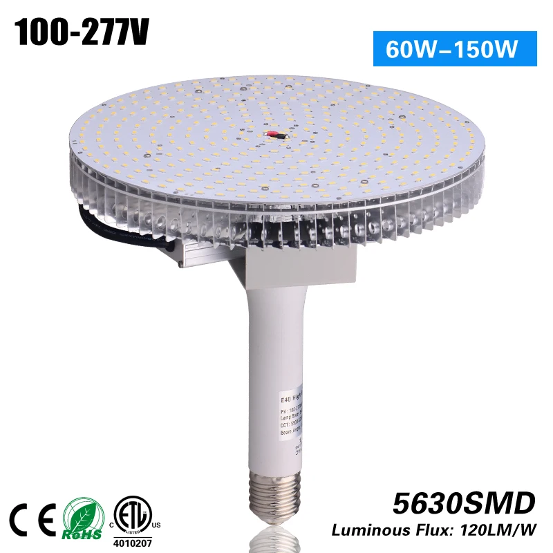 

2017 hot selling free shipping 250w MH/HPS replacement ETL DlC listed E26 E39 80w 9600lm led high bay light