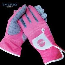 Для женщин Перчатки для гольфа Нескользящие Водонепроницаемый розовый Гольф салфетка Магия Прихватки для мангала леди Спортивные перчатки