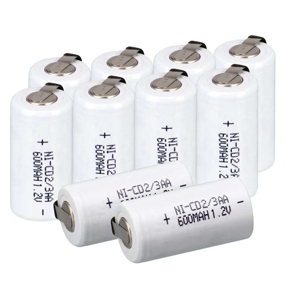 2 ~ 16 шт Anmas Power 1 V 600mAh Ni CD 2/3 AA ni cd аккумуляторная батарея белые