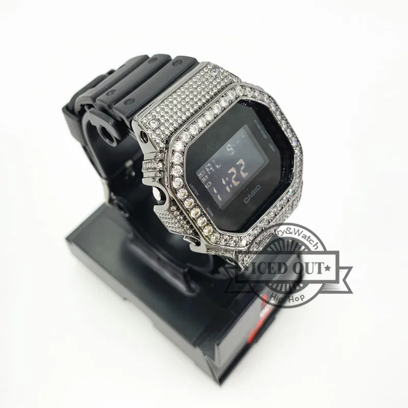 黒ゴールドメッキかっこいい時計コンポーネントgショックdw5600時計のベゼル交換 Watch Cases Aliexpress