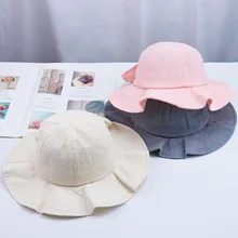Baby Bucket Beach Cotton Sun Hat Baby Girls Boys Summer Solid Color Cap Sun Protection Baby Bucket Beach Cotton Sun Hat Baby Girls Boys Summer Solid Color Cap Sun Protection