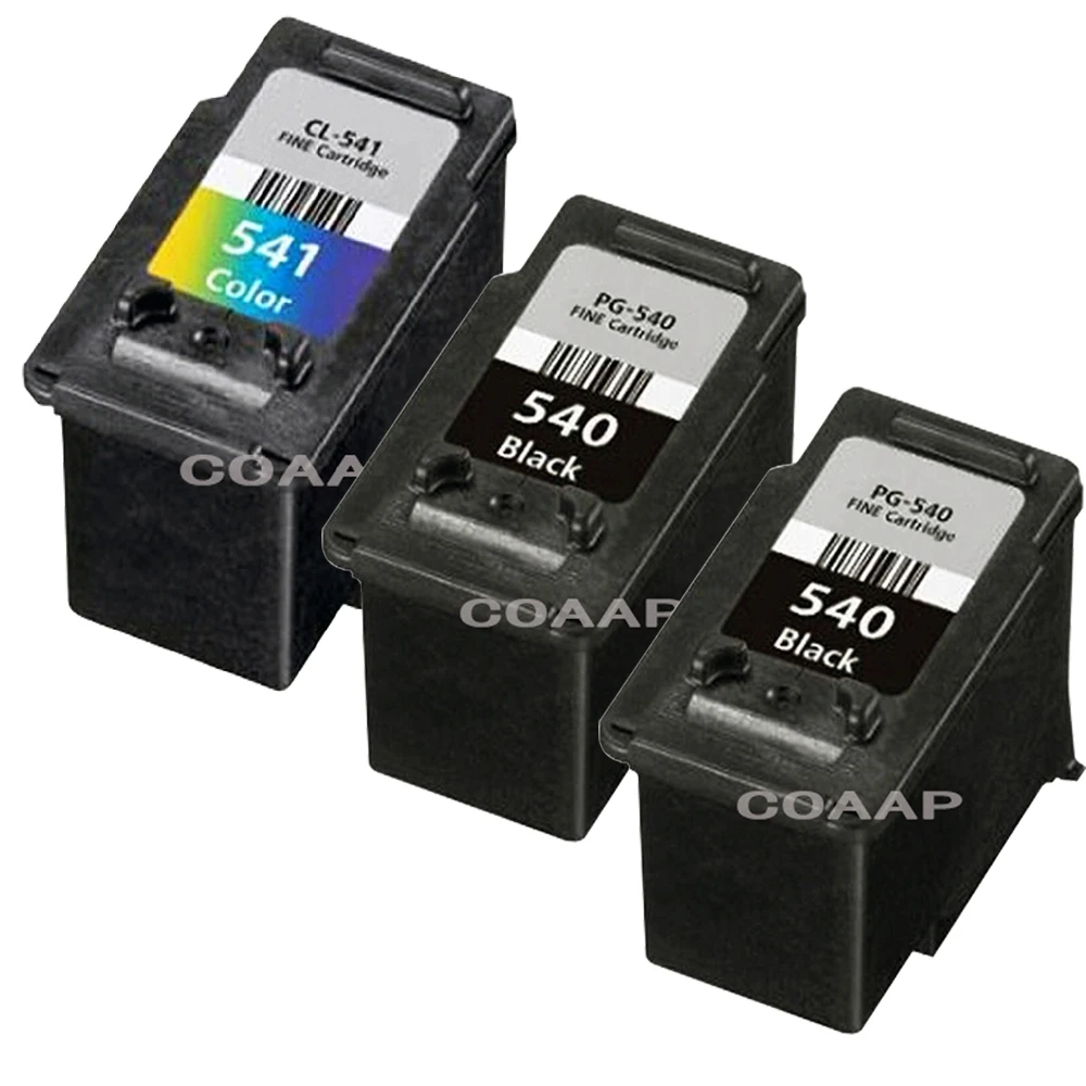 

3x Compatible Canon pg 540 cl 541 Refillable cartridge for pixma MG3155 MG3200 MG3255 MG3500 MG3550 MG4100 MG4150 MG4250 MX374