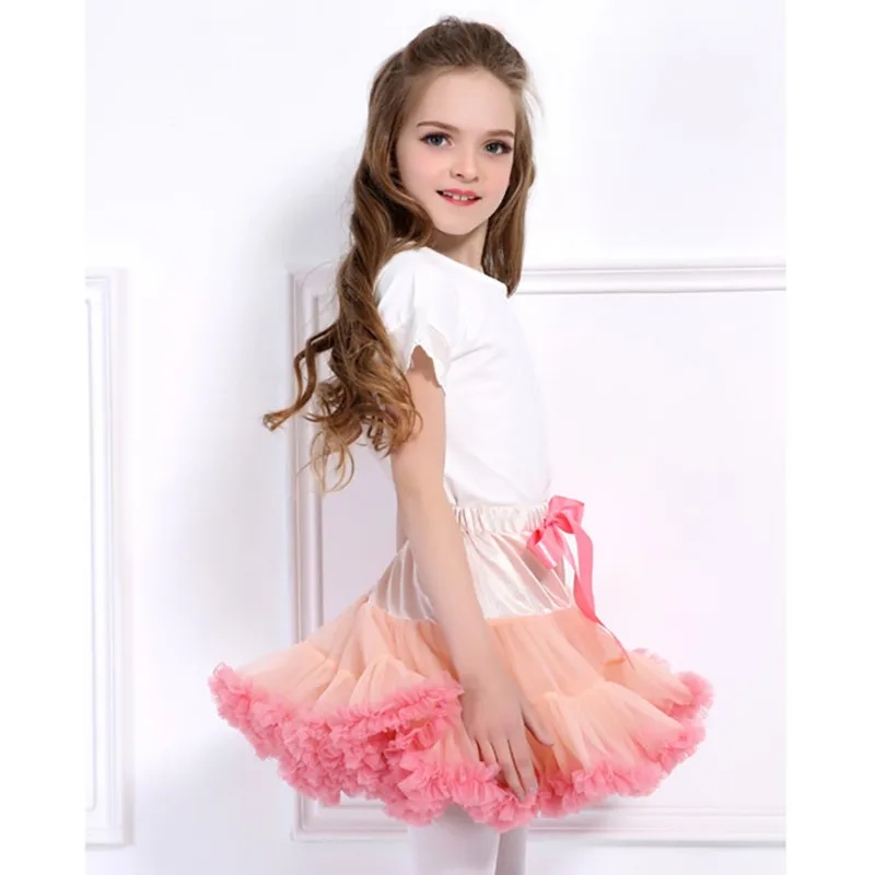 Юбка-пачка для маленьких девочек пышная детская балетная детская юбка-американка детские юбки для девочек фатиновое платье принцессы вечерние танцевальные юбки