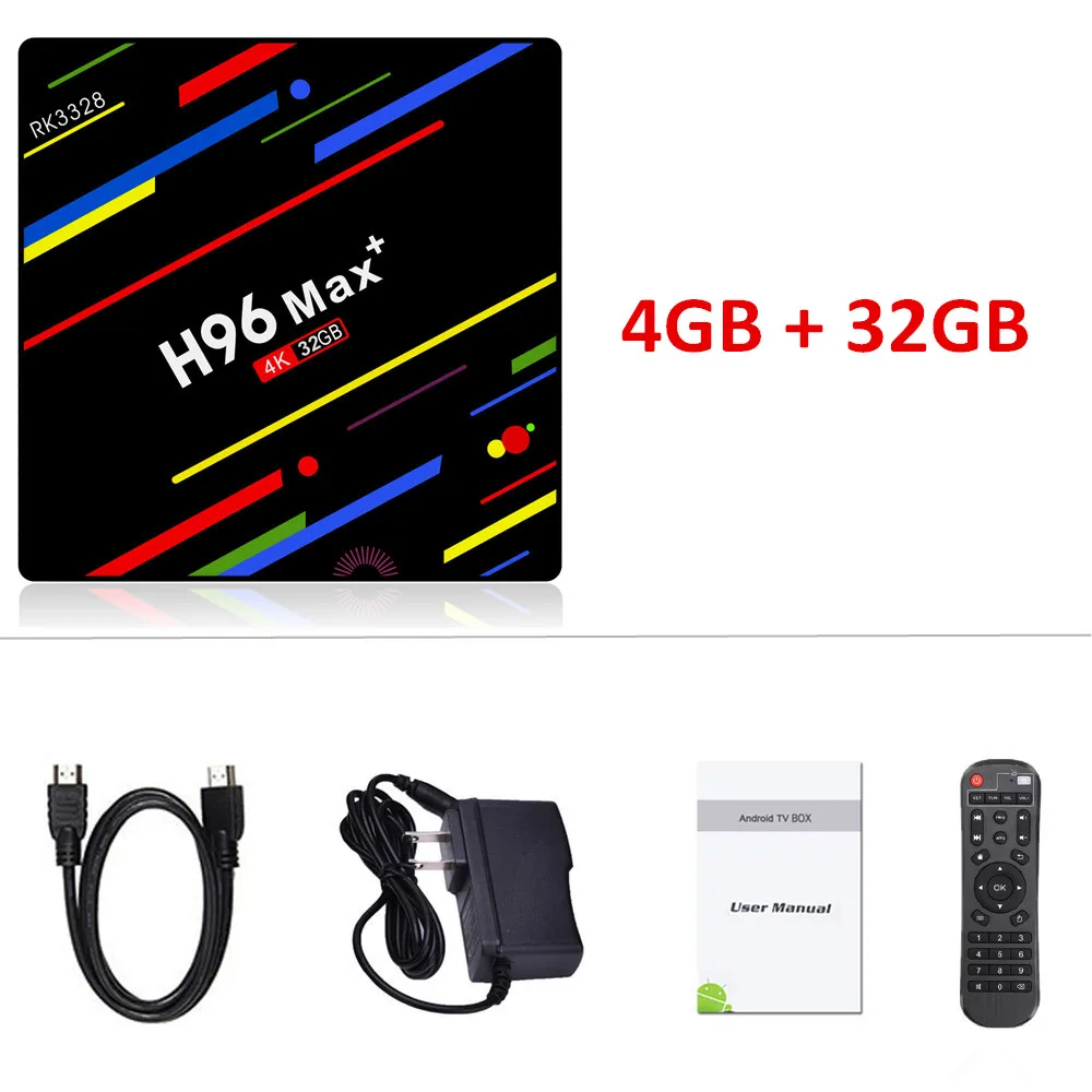 H96 MAX Plus ТВ приставка Android 9,0 смарт-приставка RK3328 4 ГБ 32 ГБ 64 Гб 5G Wifi 4 к H.265 медиаплеер H96 Pro H2 PK X96 MAX - Цвет: 4G 32G Normal remote