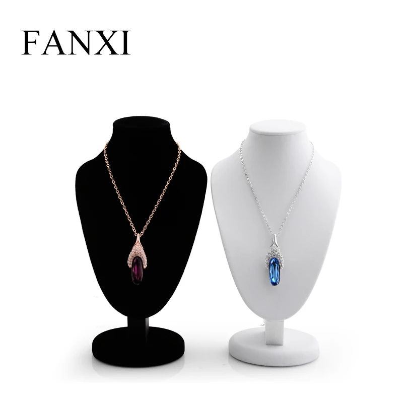 FANXI Ожерелье Дисплей Подставка бюст кожа/бархат кулон держатель Полка Манекен