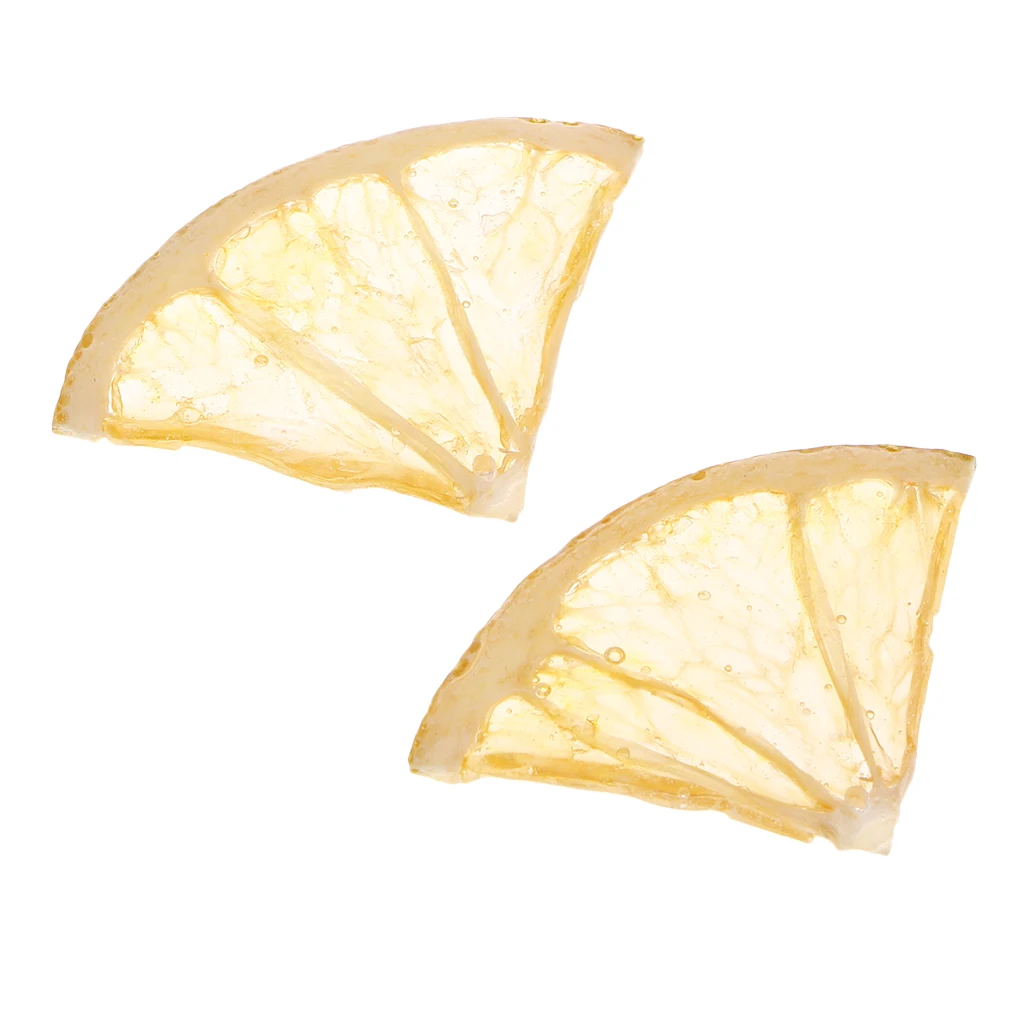 2 Pieces CUTE Dried Orange Slices Charms with Liquid Resin Covered Pre-drilled for DIY Earrings Pendant Jewelry Making Findings