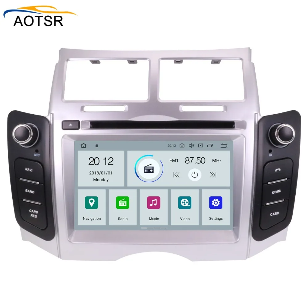 Android 9,1 Автомобильный DVD стерео мультимедийный плеер для TOYOTA YARIS 2005-2011 автомобильное стерео радио gps навигация видео головное устройство аудиосистемы