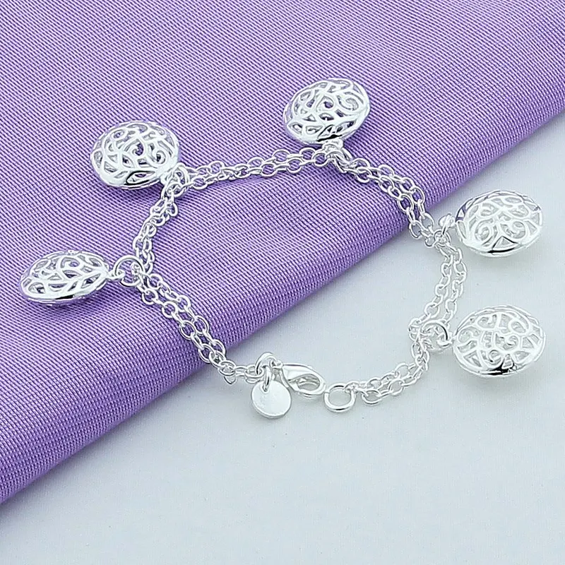 

3 Styles 925 Silver Charm Bracelet Chain Fashion Jewelry For Women Wholesale