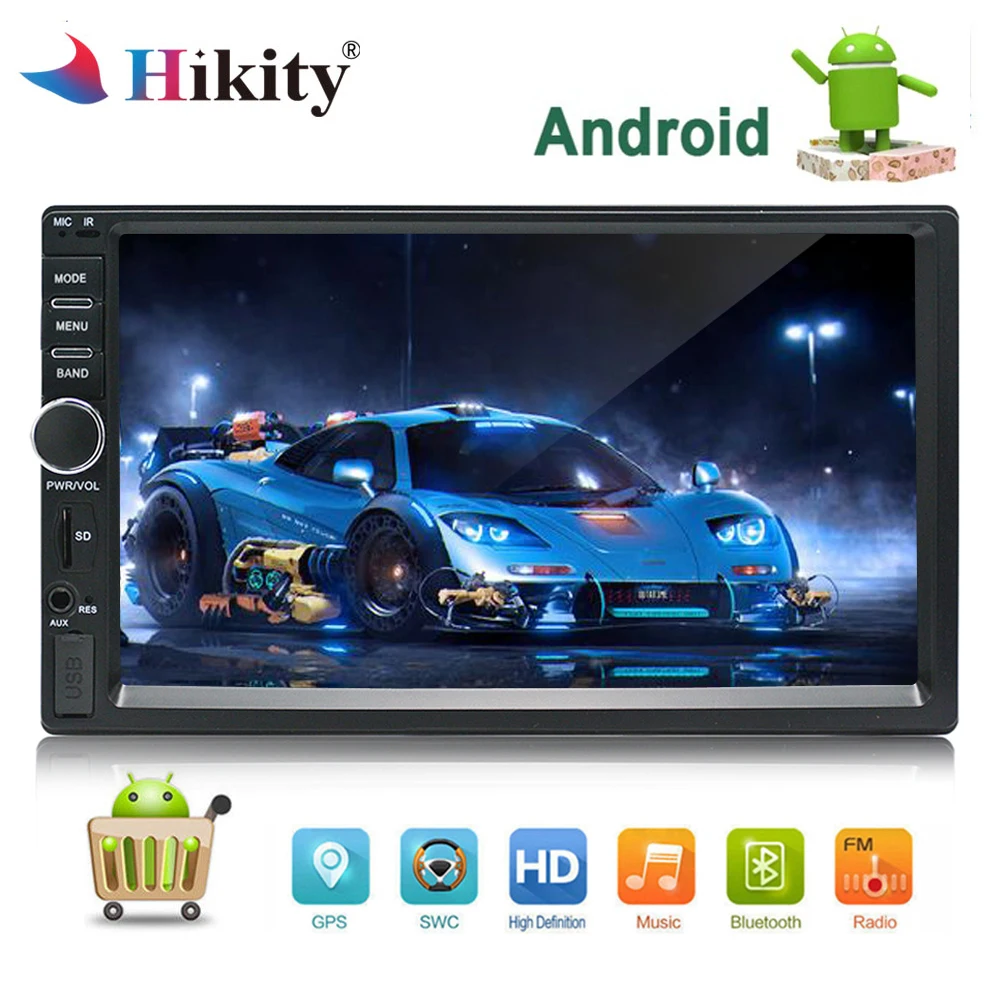 

Hikity 2 Din Android Car Radio Stereo GPS Navigation 7" Universal Bluetooth USB Touch Car Multimedia Player Auto Audio Autoradio